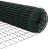 vidaXL Zaun mit Pfosten Gr&uuml;n 0,6 x 10 m Stahl und PVC