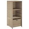vidaXL Gartenschrank Beige 50x55x115 cm Poly Rattan