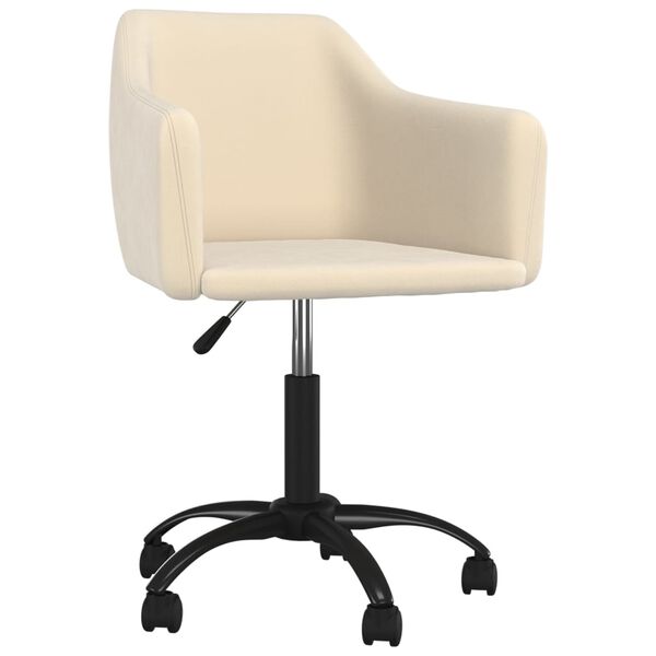 vidaXL Esszimmerst&uuml;hle 2 Stk. Drehbar Creme Samt