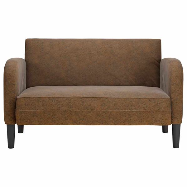 vidaXL Zweisitzer-Sofa Braun 110 cm Kunstleder