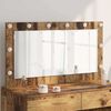 vidaXL Kosmetikspiegel Altholz 100 x 55 x 18 cm Holzwerkstoff und Glas