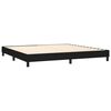 vidaXL Boxspringbett mit Matratze & LED Schwarz 200x200 cm Stoff