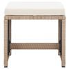 vidaXL 15-tlg. Garten-Essgruppe mit Auflagen Poly Rattan Beige