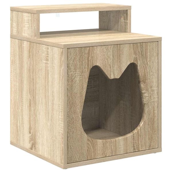vidaXL Katzenhaus Sonoma 42,5 x 40 x 53,5 cm Holzwerkstoff