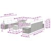 vidaXL Gartensofa-set mit Kissen 10 pcs Schwarz Poly Rattan