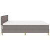 vidaXL Boxspringbett mit Matratze Taupe 180 x 200 cm Stoff