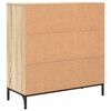vidaXL Sideboard Sonoma-Eiche 79,5 x 33 x 82 cm Holzwerkstoff