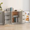 vidaXL Sideboards 3 Stk. Betongrau Holzwerkstoff