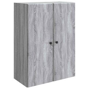 vidaXL Wandschrank 66 x 34,5 x 90 cm Holzwerkstoff Sonoma-Grau