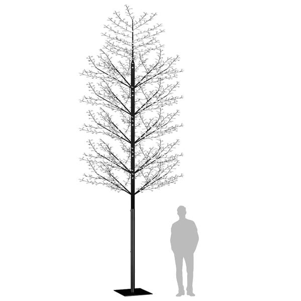 vidaXL Weihnachtsbaum 2000 LEDs Blaues Licht Kirschblüten 500 cm