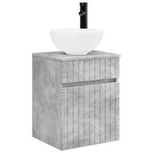 vidaXL Wandmontierte Waschbecken-Vanit&auml;t Betongrau 39 x 35 x 63 cm