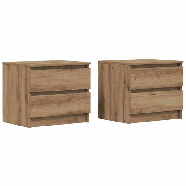 vidaXL Nachttische 2 Stk. Artisan-Eiche 50x40x43,5 cm Holzwerkstoff