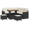vidaXL Gartensofa-set 8 stk. 5-Sitzanzahl Schwarz Poly Rattan