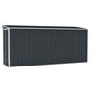 vidaXL Anbauschuppen Anthrazit 118x382x178 cm Verzinkter Stahl