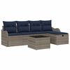 vidaXL Gartensofa-set 6 stk. 4-Sitzanzahl Grau und Marineblau