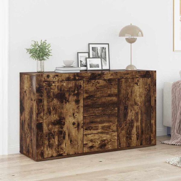 vidaXL Sideboard Ger&auml;ucherte Eiche 120 x 36 x 69 cm Holzwerkstoff
