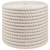 vidaXL Juteseil 14 mm Wei&szlig; 100% Tossa Jute