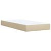 vidaXL Boxspringbett mit Matratze Creme 80x200 cm Stoff