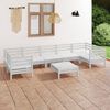 vidaXL 8-tlg. Garten-Lounge-Set Wei&szlig; Massivholz Kiefer