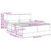vidaXL Bettrahmen mit Kopfteil Beton 180 x 200 cm Holzwerkstoff