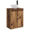 vidaXL Badezimmerschrank mit Waschbecken Altholz 54 x 35 x 83 cm