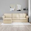 vidaXL Sofa Creme Gesamtabmessungen: 245 x 138 x 80 cm (B x T x H)