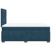 vidaXL Boxspringbett mit Matratze Blau 120x190 cm Samt