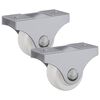 vidaXL Bockrolle 2 stk. Wei&szlig; 42 x 11,5 x 29 mm Eisen