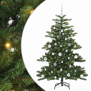 vidaXL K&uuml;nstlicher klappbarer Weihnachtsbaum Gr&uuml;n 150 cm PVC und Stahl