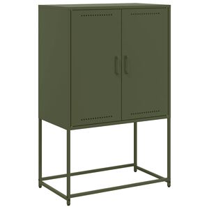 vidaXL Highboard Olivgr&uuml;n 68,5x38,5x107 cm Stahl