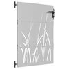 vidaXL Gartentor 85x150 cm Cortenstahl Gras-Design