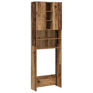 vidaXL Waschmaschinenschrank Altholz-Optik 64x25,5x190 cm