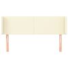 vidaXL Kopfteil mit Ohren Creme 147x16x78/88 cm Kunstleder