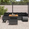 vidaXL Gartensofa-set 9 pcs Schwarz Poly-Rattan