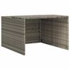vidaXL M&auml;hroboter-Garage Grau 86x90x52/57 cm Poly Rattan