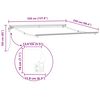 vidaXL Einziehbare Markise Mehrfarbig 350 x 250 cm Aluminium und Stoff