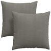 vidaXL Sofakissen 2 St&uuml;ck Hellgrau 80 x 80 cm Cordstoff