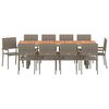 vidaXL Garten Essgruppe 11 pcs Grau Poly-Rattan