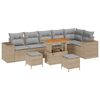 vidaXL Gartensofa-set 9 stk. 6-Sitzanzahl Beige und Hellgrau