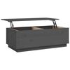 vidaXL Couchtisch Grau 100x50x35 cm Massivholz Kiefer