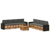 vidaXL Outdoor-Sofagarnitur 9 stk. Natur und Anthrazit
