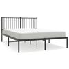 vidaXL Bettgestell mit Kopfteil Metall Schwarz 140x200 cm
