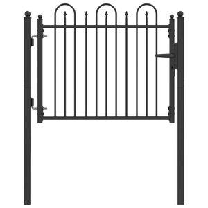 vidaXL Zauntor DRONTEN 100 x 75 cm Metall Schwarz Abschlie&szlig;bar