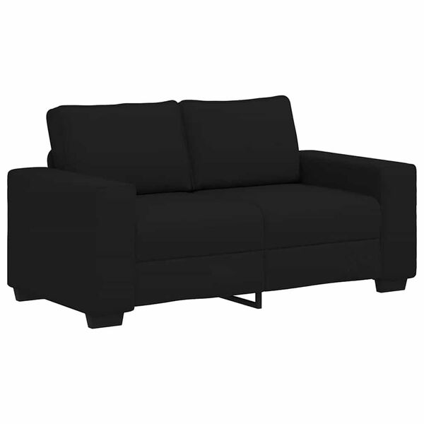 vidaXL 2-Sitzer-Sofa Schwarz 160x77x82 cm Stoff