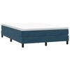 vidaXL Boxspringbett mit Matratze Dunkelblau 160x210 cm Samt