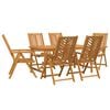 vidaXL Garten Essgruppe 7 Stk. Braun Massivholz Akazie