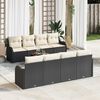 vidaXL Gartensofa-set mit Speicher 9 pcs Schwarz und Creme Poly-Rattan