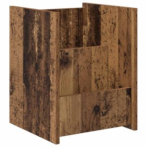 vidaXL Magazinregal mit Regal Altholz 35 x 35 x 45 cm Holzwerkstoff