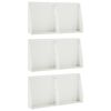 vidaXL St&uuml;tzmauer 6 stk. 40 x 12 x 50 cm Stahl Wei&szlig;