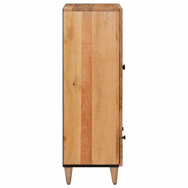 vidaXL Highboard mit T&uuml;r Natur 60 x 33,5 x 100 cm Massivholz Mango